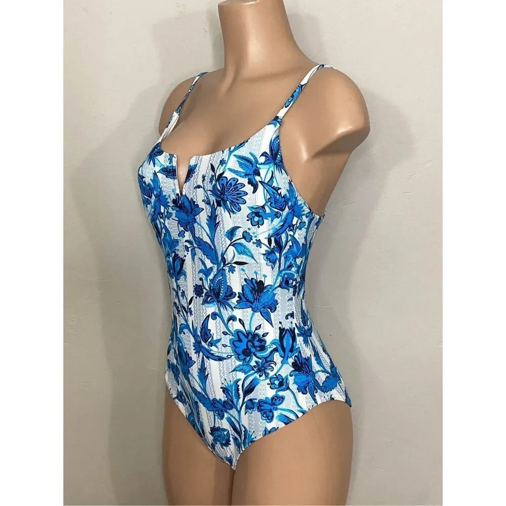 New. Red Carter floral swimsuit. Large. Retails $168